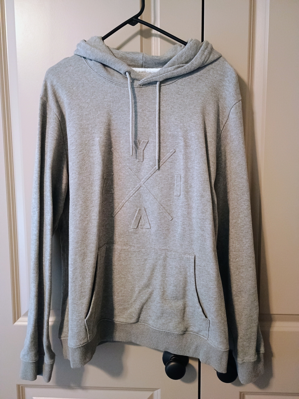 ZYIA Light Grey Embossed Logo Hooded Sweatshirt